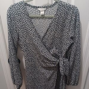 Navy blue H&M warp dress